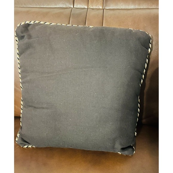 Vintage Tapestry Needlepoint Santa Christmas Throw Pillow 18”x 18" - Picture 4 of 5